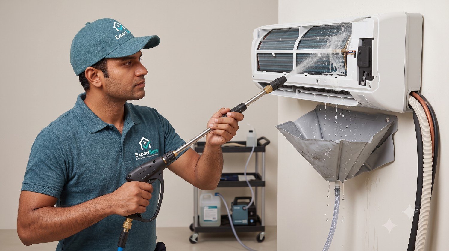 SPLIT AC foam jet service 